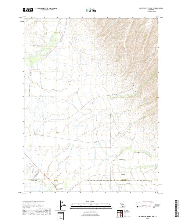 Richardson Springs NW topographic map thumbnail