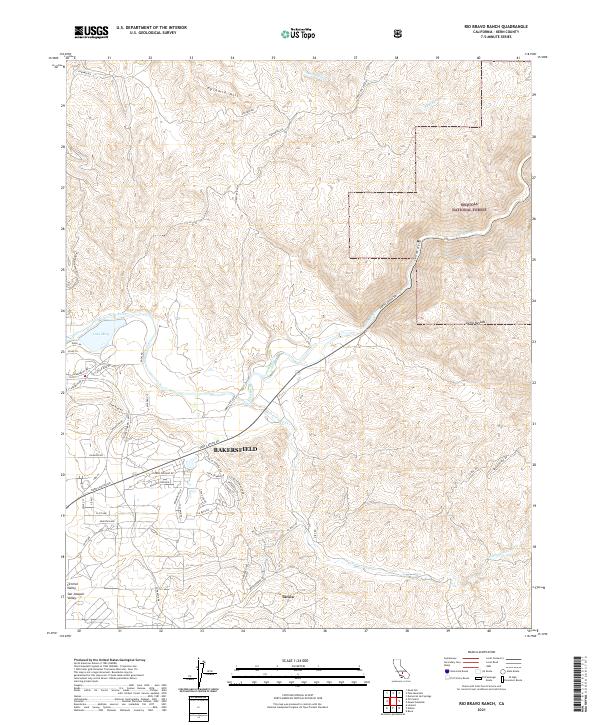Rio Bravo Ranch topographic map thumbnail