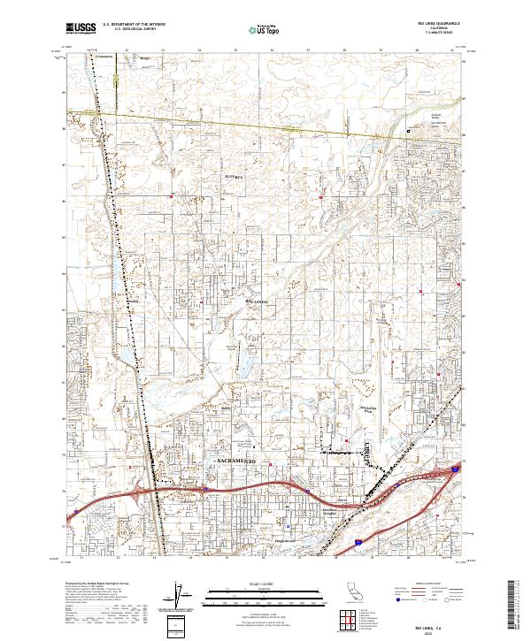 Rio Linda topographic map thumbnail