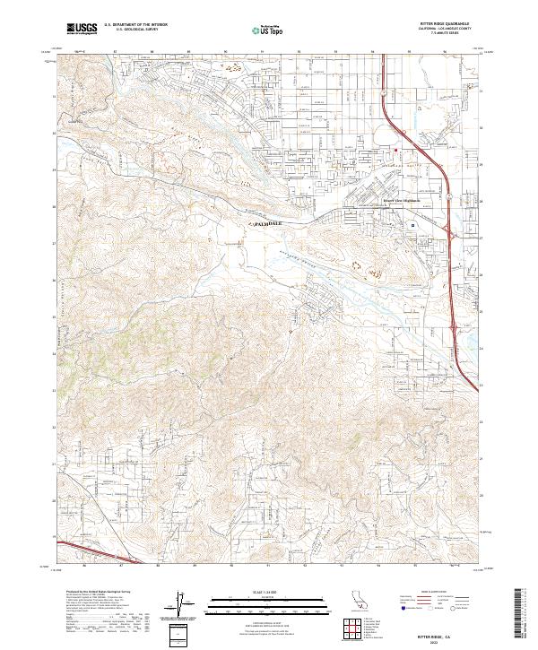 Ritter Ridge topographic map thumbnail