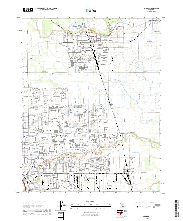 Riverbank 2021 topographic map thumbnail