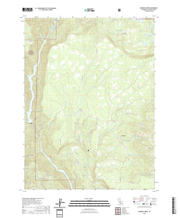 Roaring Creek 2022 topographic map thumbnail