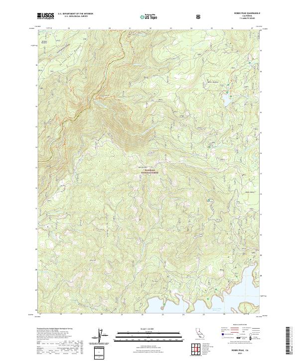 Robbs Peak 2021 topographic map thumbnail
