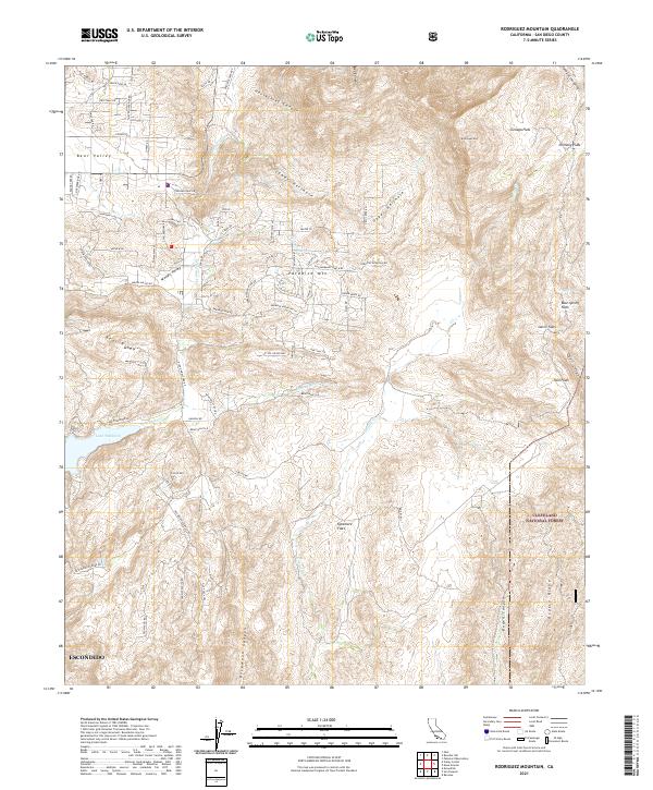 Rodriguez Mountain 2021 topographic map thumbnail