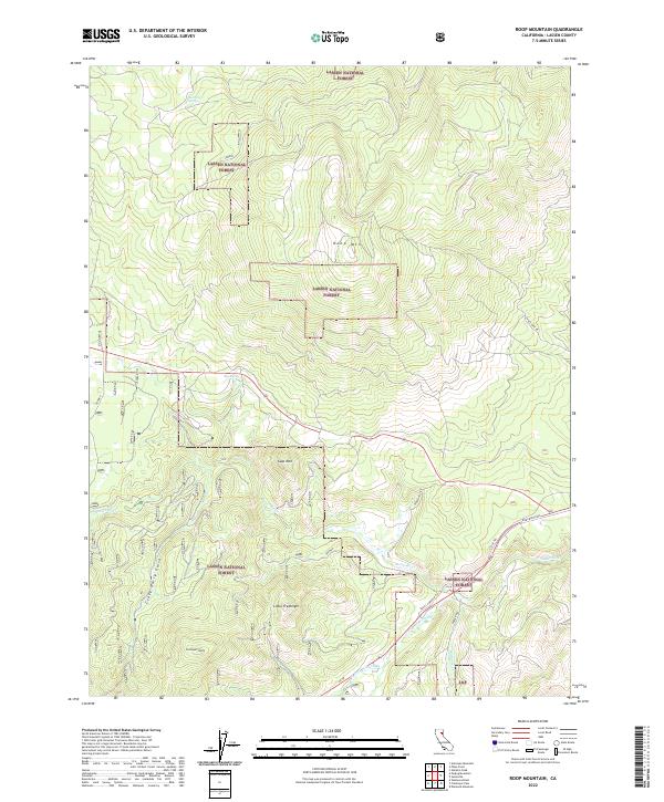 Roop Mountain topographic map thumbnail
