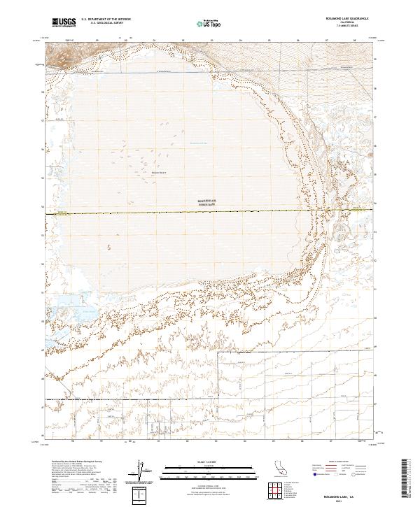Rosamond Lake topographic map thumbnail