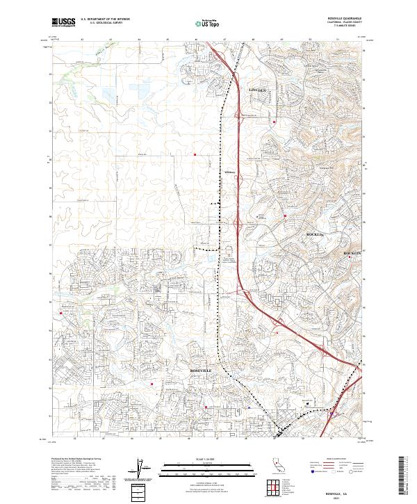 Roseville 2021 topographic map thumbnail