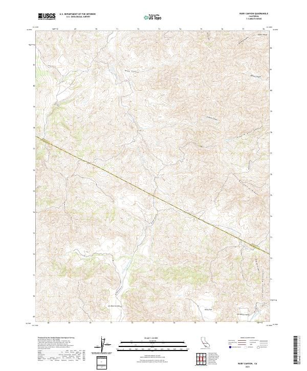 Ruby Canyon 2021 topographic map thumbnail