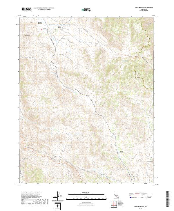 Sacatar Canyon topographic map thumbnail