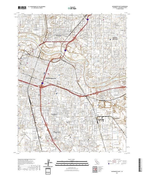 Sacramento East topographic map thumbnail