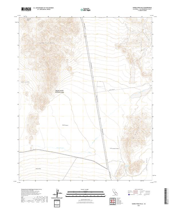Saddle Peak Hills topographic map thumbnail