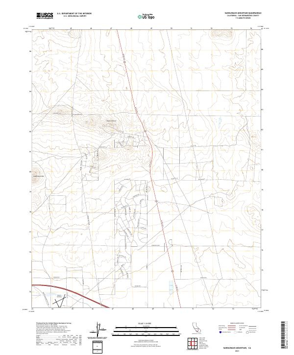 Saddleback Mountain 2021 topographic map thumbnail