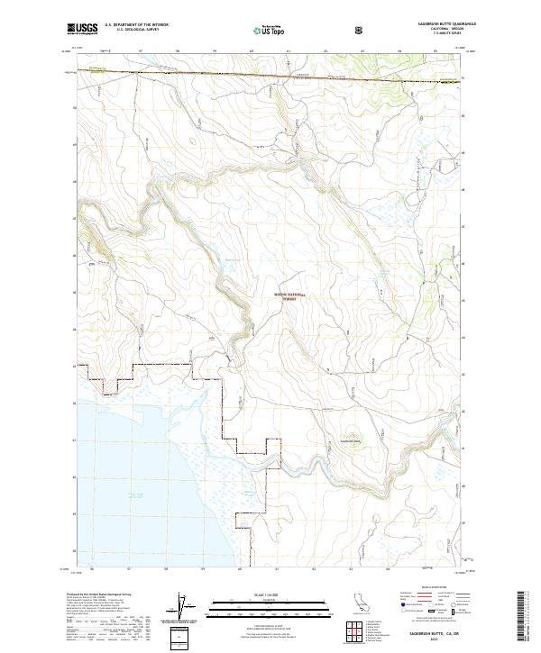 Sagebrush Butte topographic map thumbnail