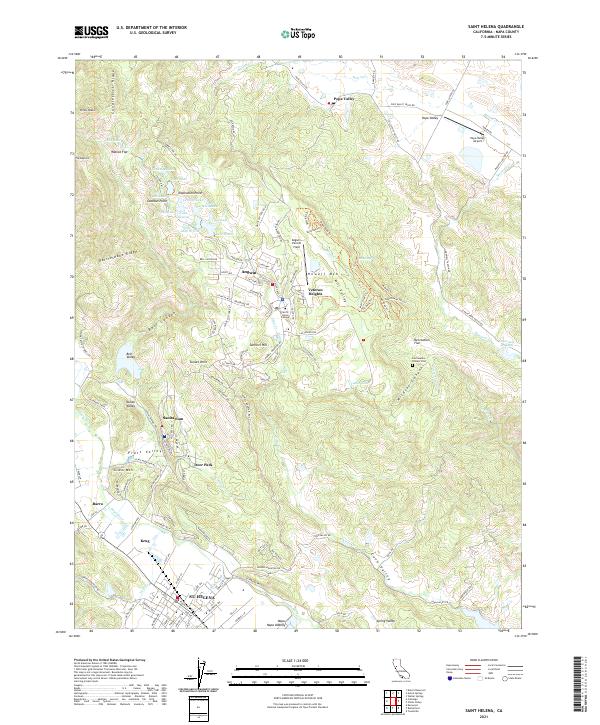Saint Helena 2021 topographic map thumbnail