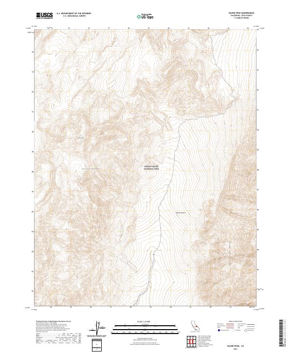 Saline Peak topographic map thumbnail