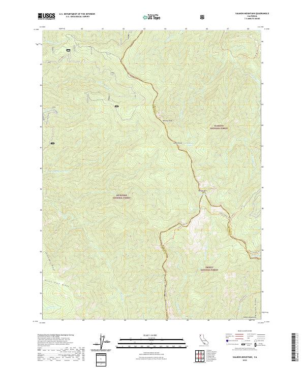 Salmon Mountain 2022 topographic map thumbnail