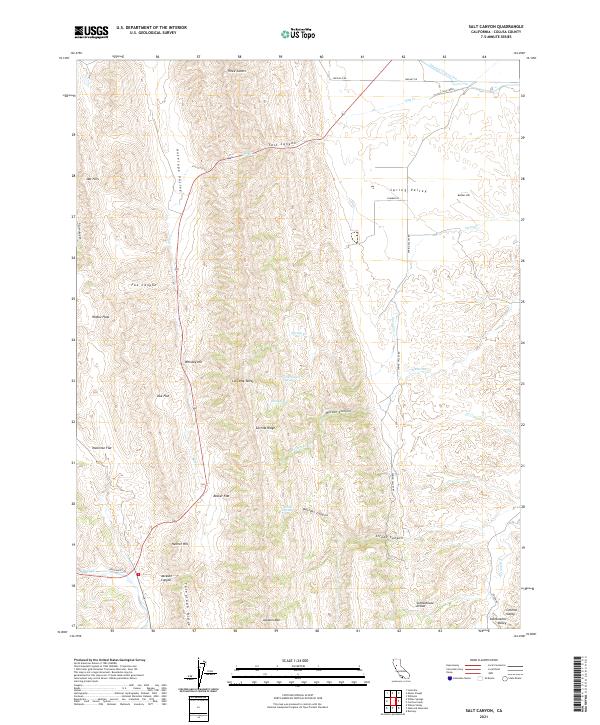 Salt Canyon topographic map thumbnail