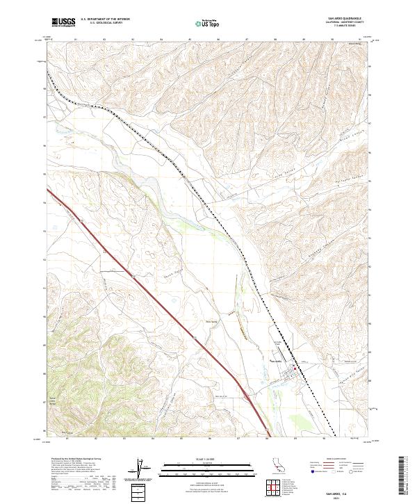 San Ardo 2021 topographic map thumbnail