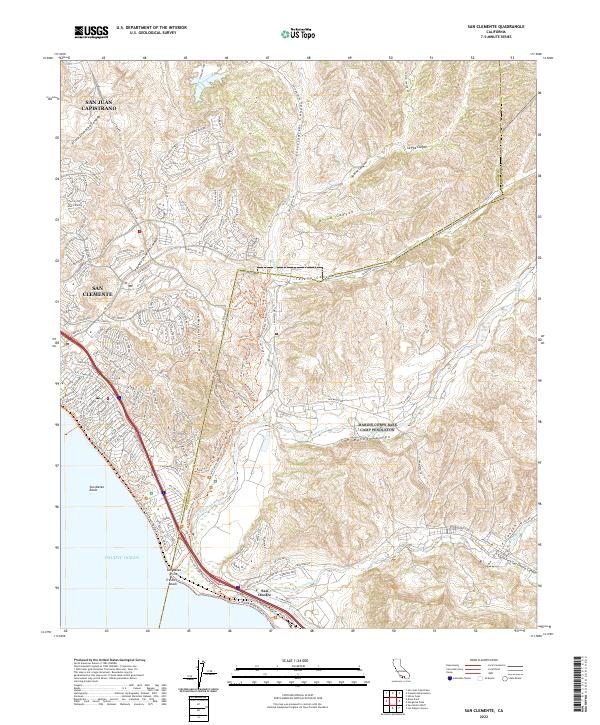 San Clemente 2022 topographic map thumbnail