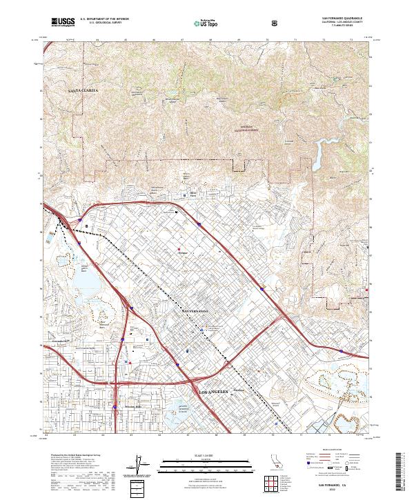 San Fernando topographic map thumbnail