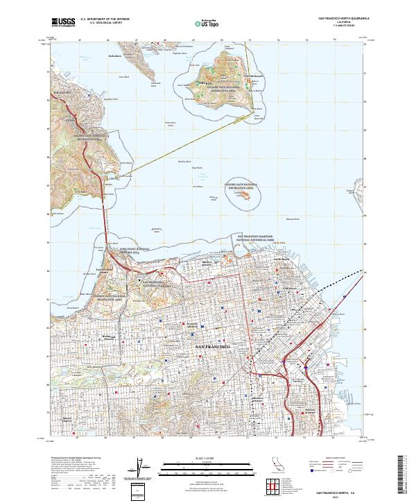 San Francisco North topographic map thumbnail