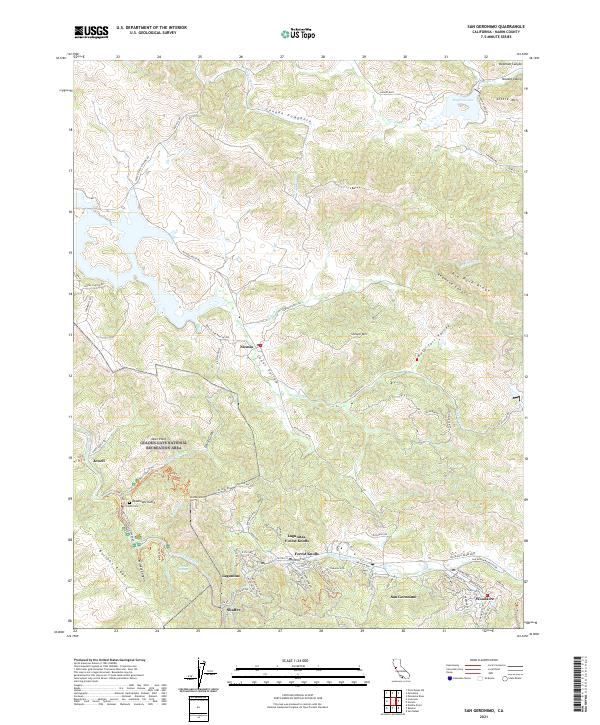 San Geronimo topographic map thumbnail