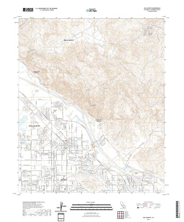 San Jacinto topographic map thumbnail