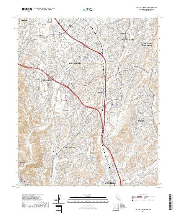 San Juan Capistrano topographic map thumbnail