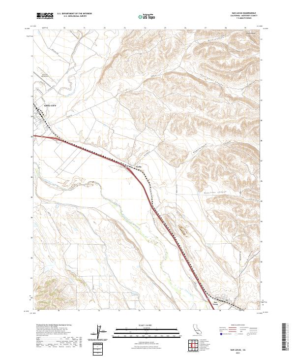 San Lucas topographic map thumbnail