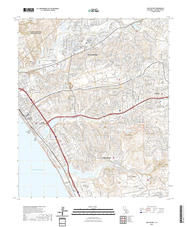 San Luis Rey topographic map thumbnail