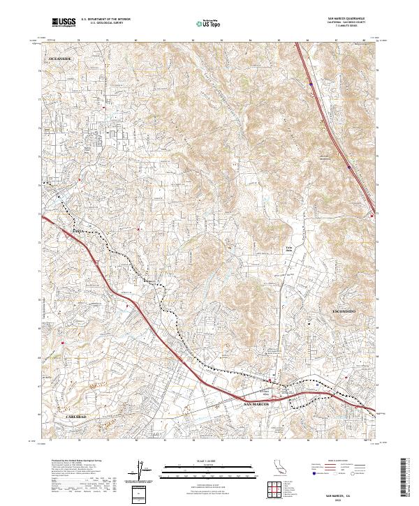 San Marcos 2022 topographic map thumbnail
