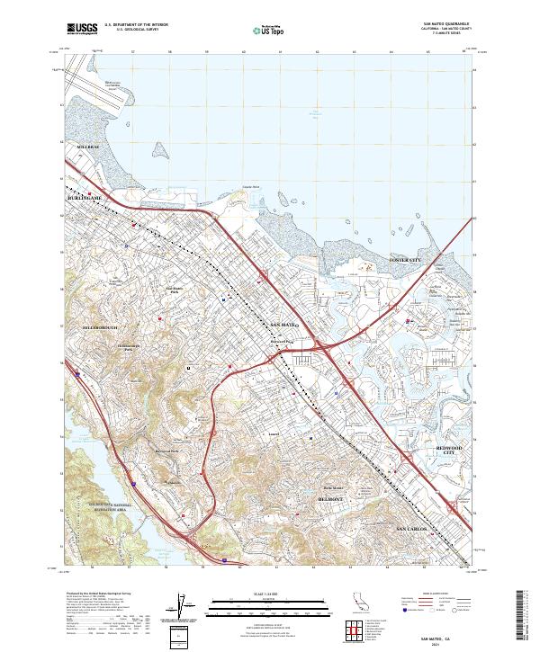San Mateo topographic map thumbnail