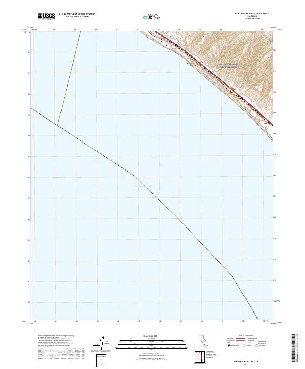 San Onofre Bluff topographic map thumbnail