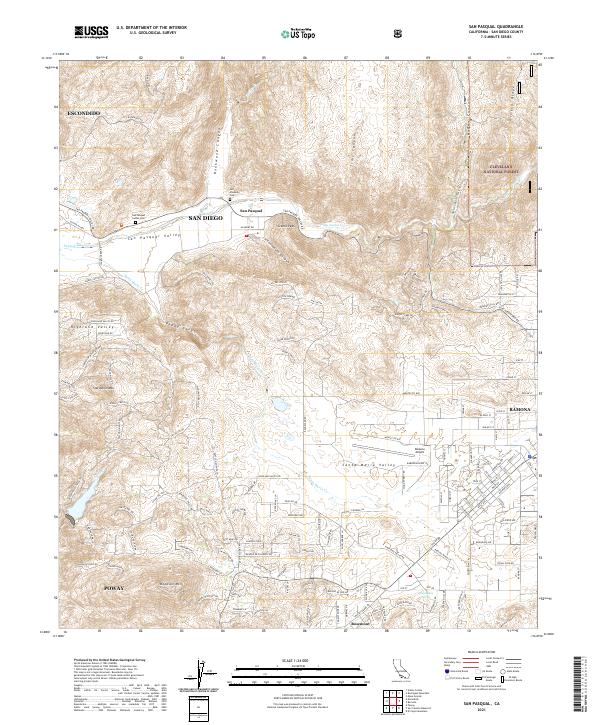 San Pasqual topographic map thumbnail
