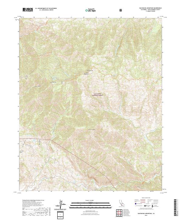 San Rafael Mountain topographic map thumbnail