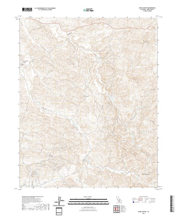 Sand Canyon topographic map thumbnail