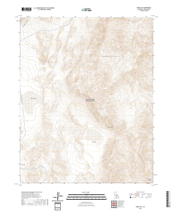 Sand Flat 2021 topographic map thumbnail