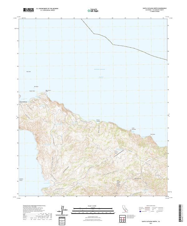 Santa Catalina North 2021 topographic map thumbnail