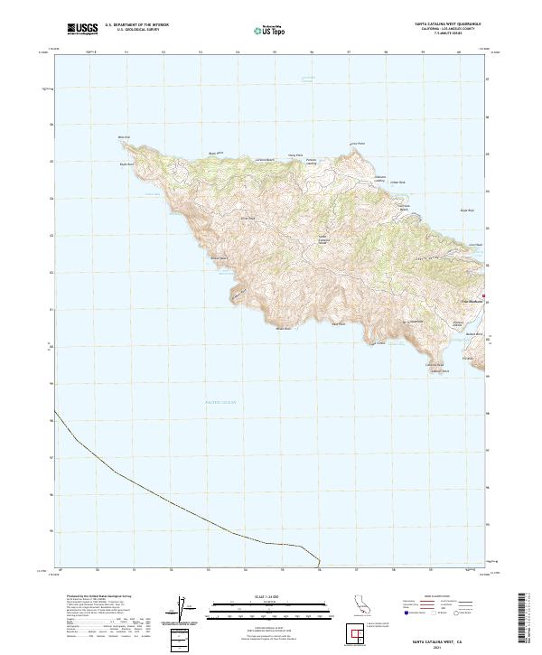 Santa Catalina West 2021 topographic map thumbnail