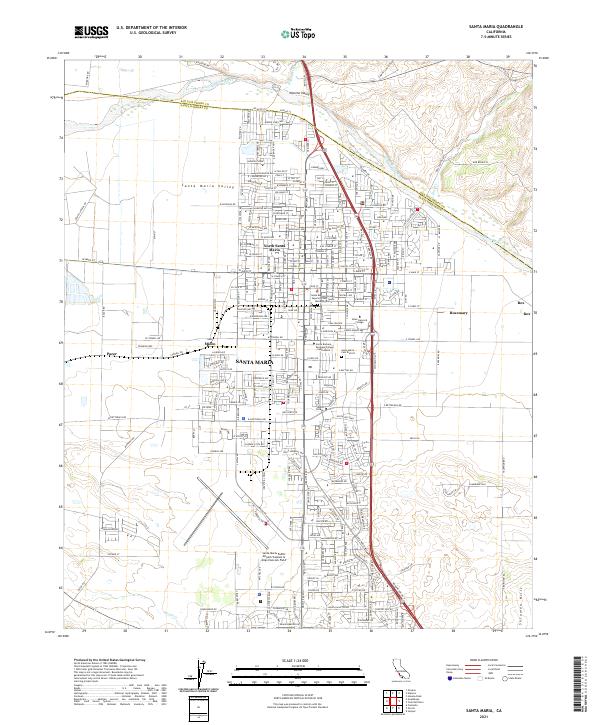 Santa Maria topographic map thumbnail