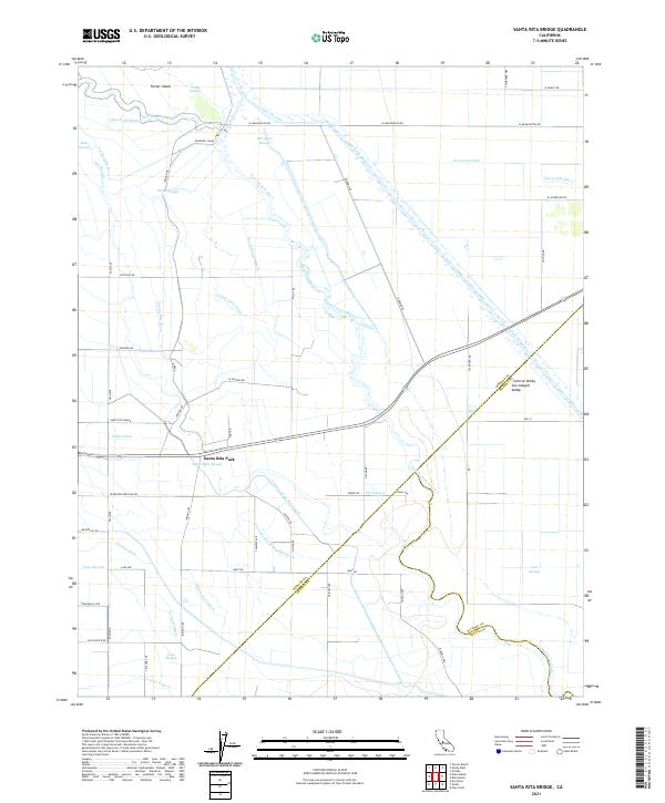 Santa Rita Bridge topographic map thumbnail