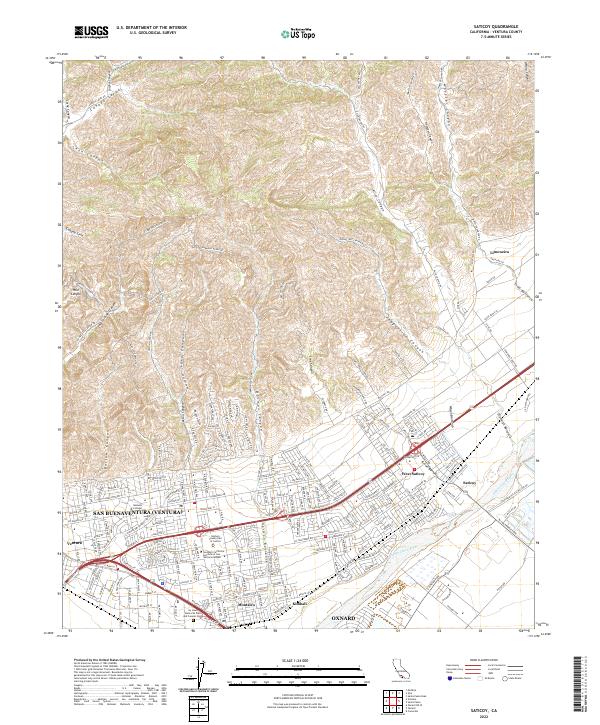 Saticoy topographic map thumbnail