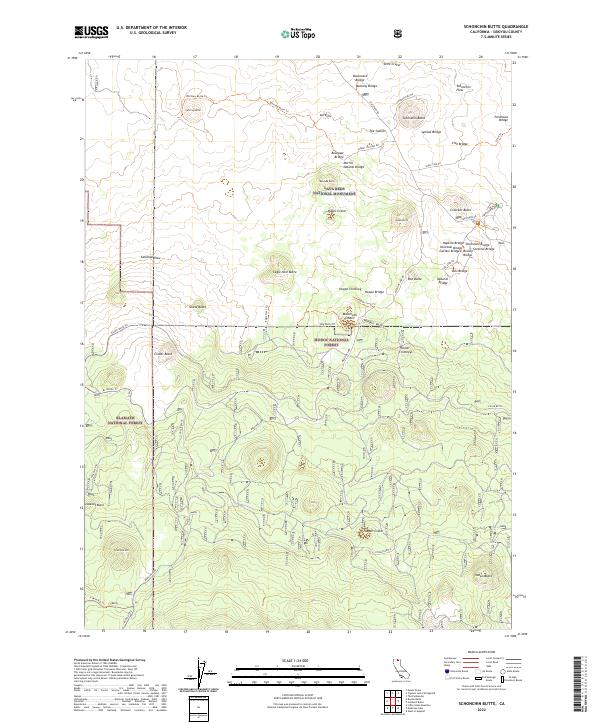 Schonchin Butte topographic map thumbnail