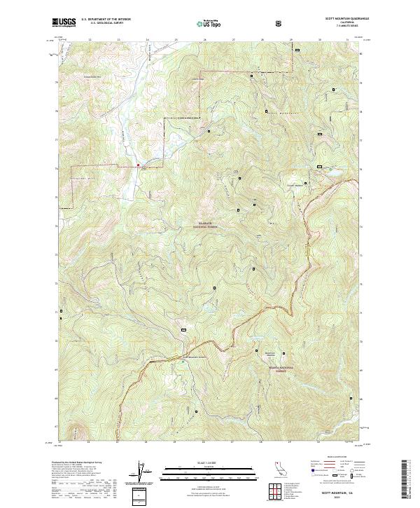 Scott Mountain 2021 topographic map thumbnail