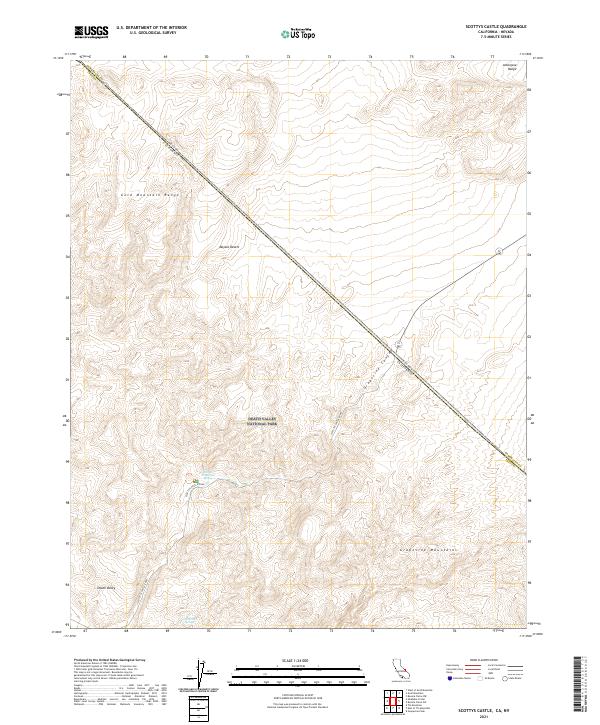 Scottys Castle topographic map thumbnail