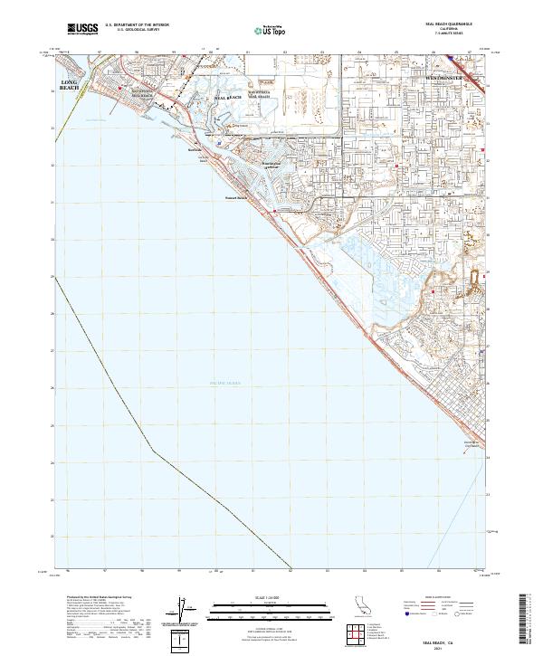 Seal Beach topographic map thumbnail