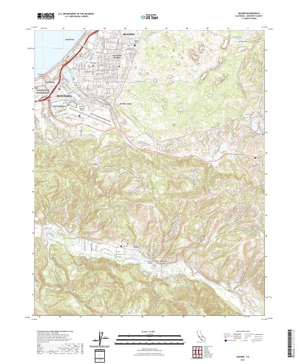 Seaside 2021 topographic map thumbnail