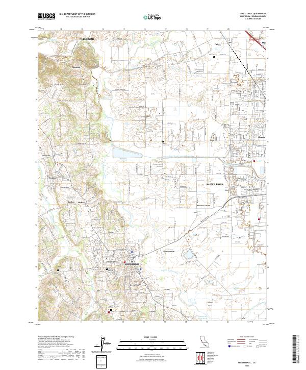 Sebastopol topographic map thumbnail
