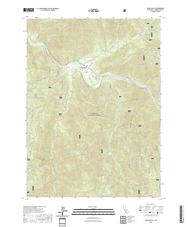 Seiad Valley 2022 topographic map thumbnail
