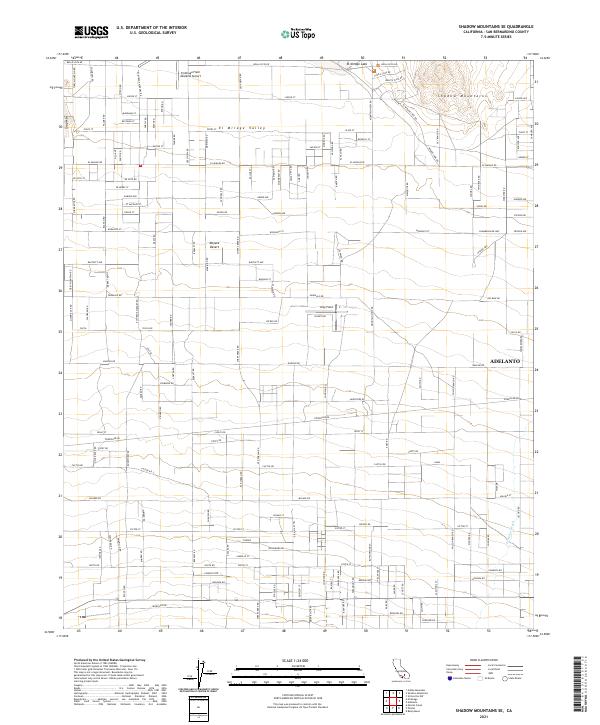 Shadow Mountains SE 2021 topographic map thumbnail